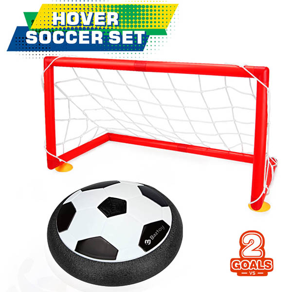 Air Power Fußball - Baztoy Hover Power Ball Indoor Fußball mit LED Beleuchtung, Perfekt zum Spielen in Innenräumen ohne Möbel oder Wände zu beschädigen UPC: 756171621758 