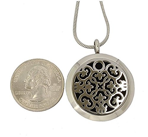 Baztoy Essential Oil Necklace Diffuser Sunflower Pattern Necklaces Pendant Aromatherapy Locket UPC: 605757352961