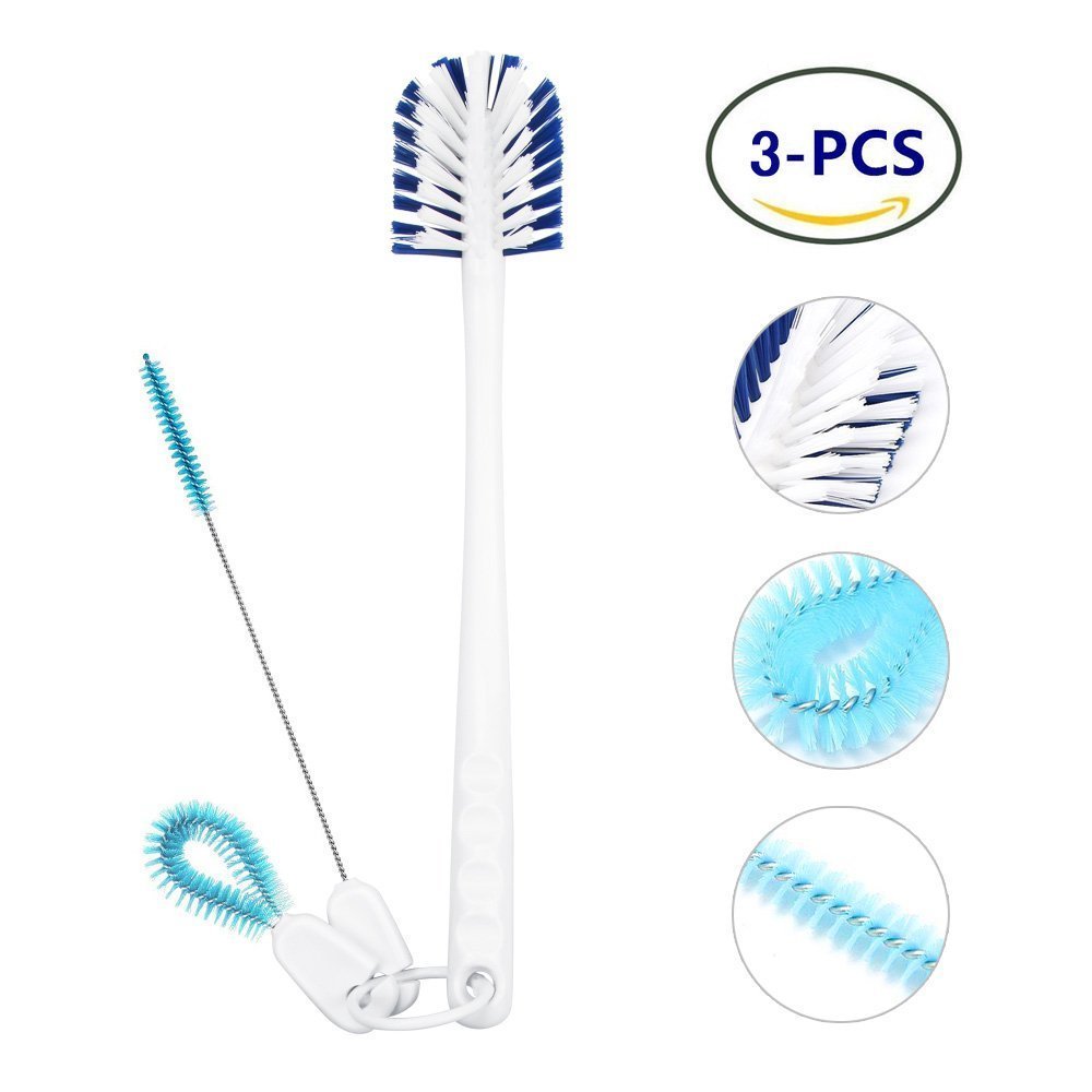 Baztoy Bottle Brush, Reusable Cleaning Brush with Kitchen Hooks Perfect for Window UPC: 716045605703