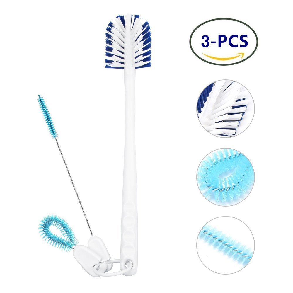 Baztoy Bottle Brush, Reusable Cleaning Brush with Kitchen Hooks Perfect for Window UPC: 716045605703