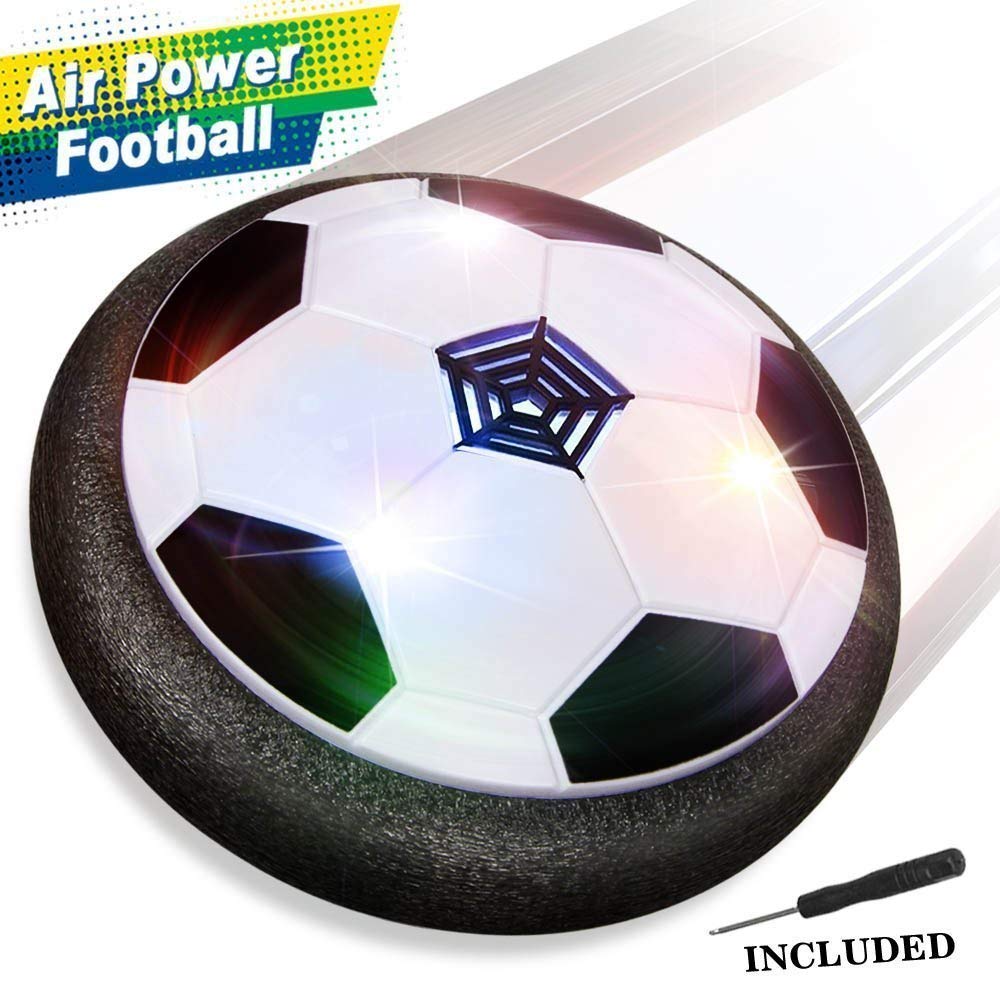 Air Power Fußball - Baztoy Hover Power Ball Indoor Fußball mit LED Beleuchtung, Perfekt zum Spielen in Innenräumen ohne Möbel oder Wände zu beschädigen UPC: 756171621758 