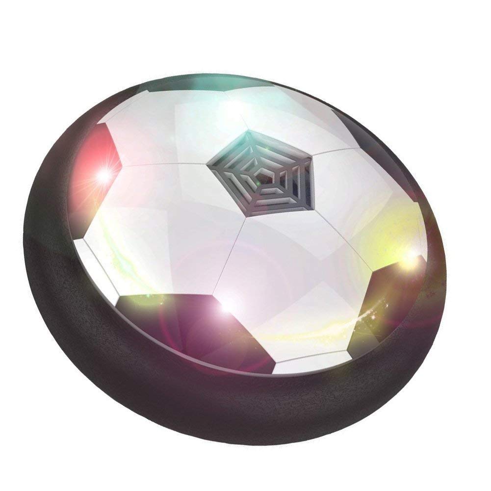 Air Power Fußball - Baztoy Hover Power Ball Indoor Fußball mit LED Beleuchtung, Perfekt zum Spielen in Innenräumen ohne Möbel oder Wände zu beschädigen upc:758330205182