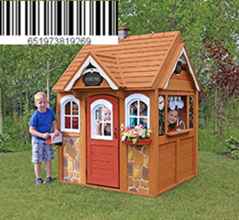 Baztoy Cedar Wood Outdoor Children's Playhouse with Many Extras