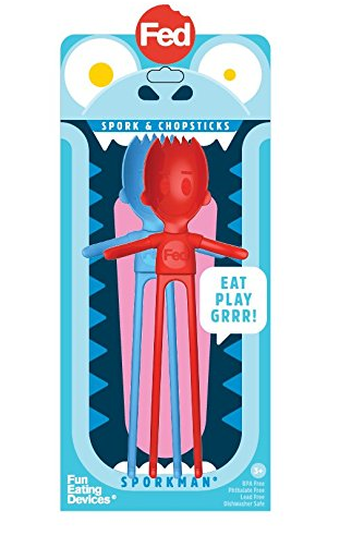  Baztoy Sporkstix, Part Spork and Part Chopsticks - Red/Blue 2 Pack UPC:867346000114