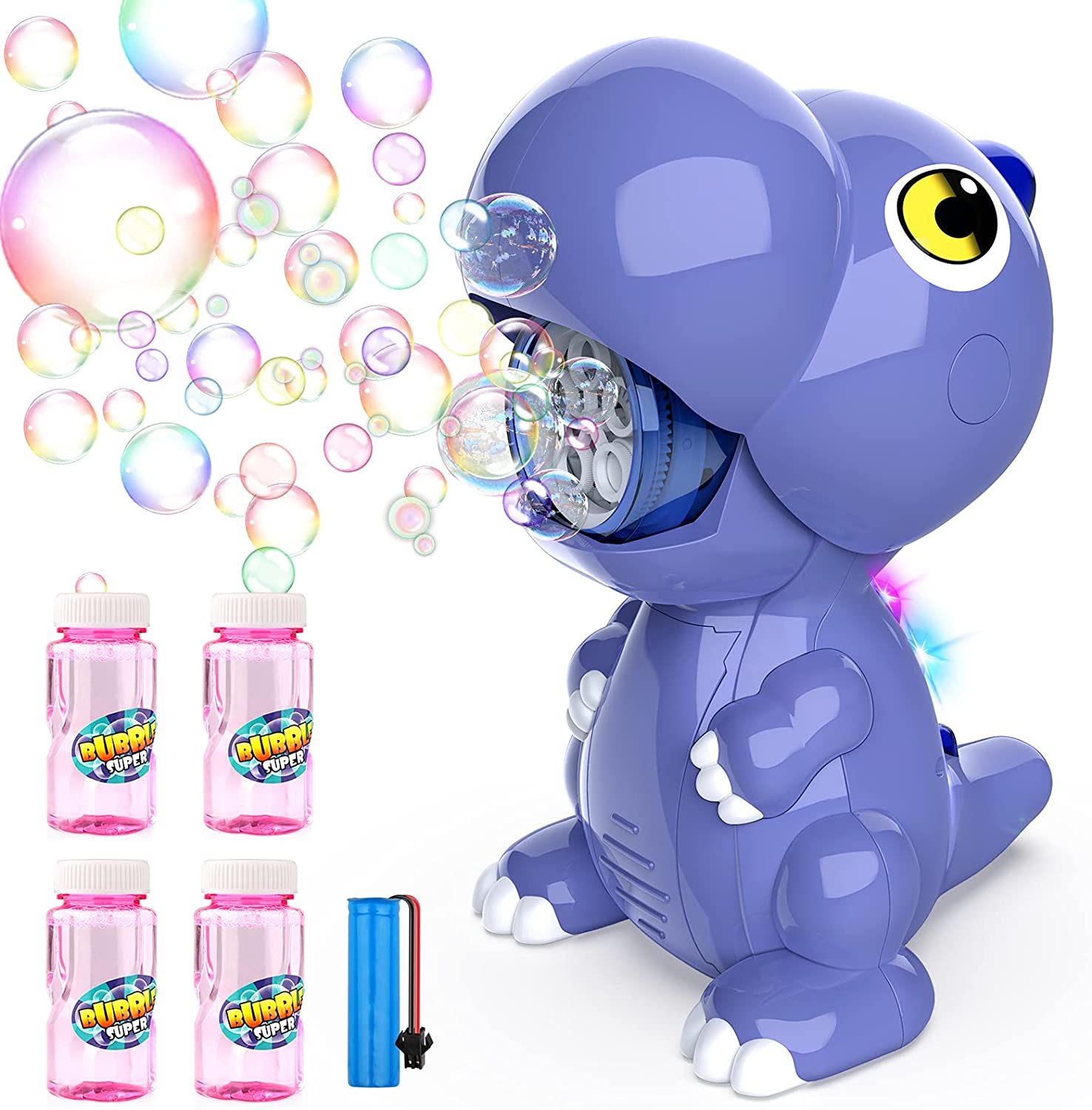 Baztoy Bubble Machine Kit Automatic Dinosaur Bubble Making Toys Kids Boys Toddler Electric Bubble Maker with 4 Bottles Bubble Solution Bubble Blower Games Gift for Party Wedding Outdoor Indoor Garden B08S3H9R7T 